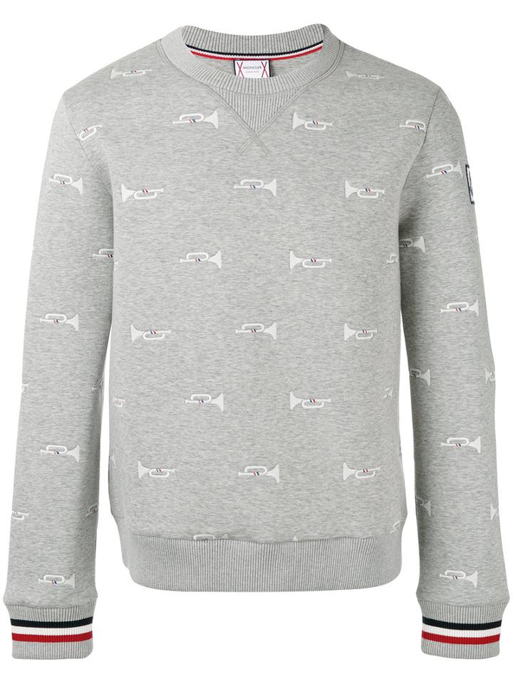 Moncler Gamme Bleu - Trumpet Print Sweatshirt - Men - Cotton/polyester/viscose - M, Grey, Cotton/polyester/viscose