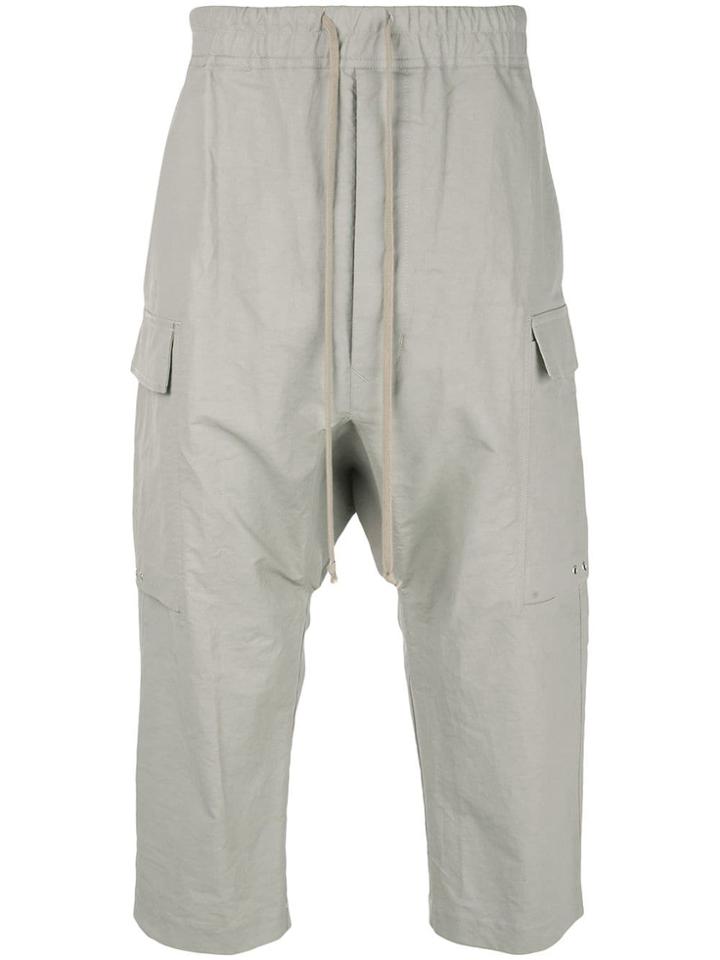 Rick Owens Cropped Cargo Trousers - Neutrals