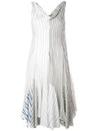 Jw Anderson Striped Handkerchief Dress - White