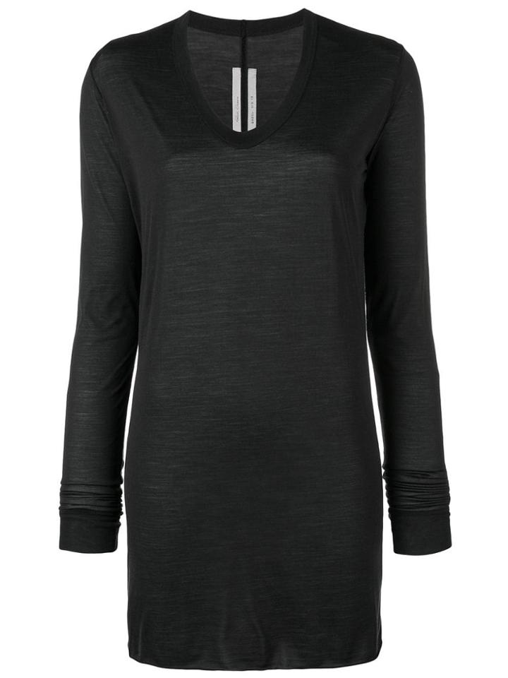 Rick Owens Long-sleeve Fitted Top - Black
