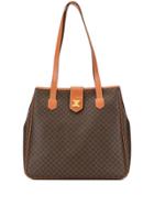 Céline Pre-owned Macadam Pattern Shoulder Bag - Brown