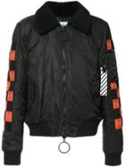 Off-white Checker Bomber Jacket - Black