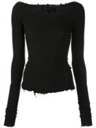 Marc Le Bihan Asymmetric Neck Sweatshirt - Black