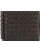 Bottega Veneta Espresso Intrecciato Money Clip Bi-fold Wallet - Brown