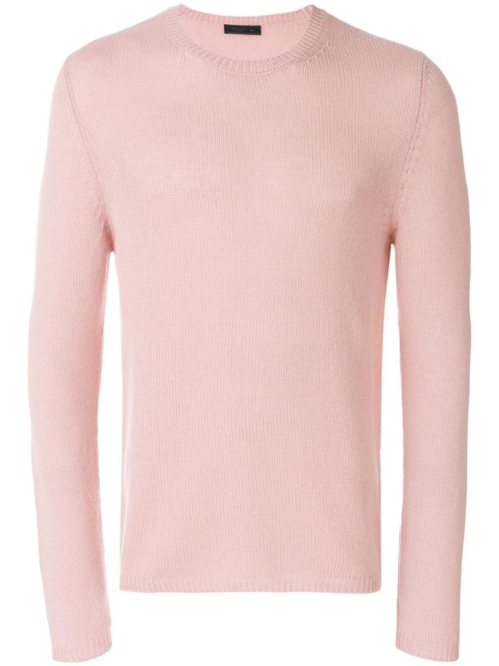 Prada Cashmere Classic Crew Neck Sweater - Pink & Purple