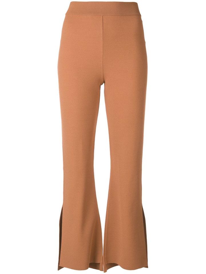 Stella Mccartney Flared High-waisted Trousers - Neutrals