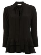 Marni Pussy Bow Blouse, Women's, Size: 38, Black, Acetate/viscose