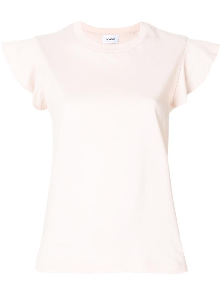 Dondup Ruffled Sleeves T-shirt - Nude & Neutrals