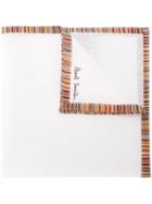Paul Smith Signature Stripe Pocket Square - White