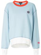 Rag & Bone Contrast-trim Oversized Sweatshirt - Blue