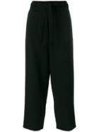 Sara Lanzi Cropped Track Pants - Black