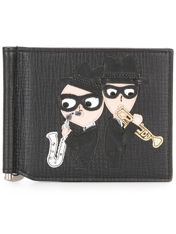 Dolce & Gabbana Musical Designer's Patch Cardholder - Black