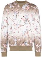 Dior Homme X Hajime Sorayama Robot Blossom Print Sweatshirt - Neutrals