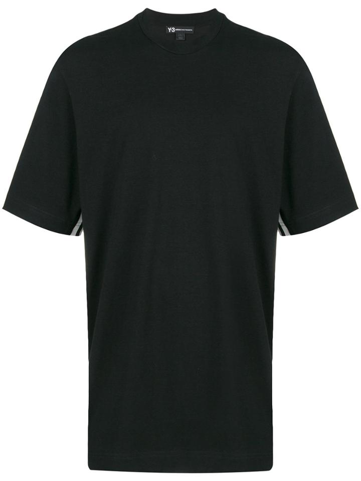 Y-3 Stripe-detail T-shirt - Black