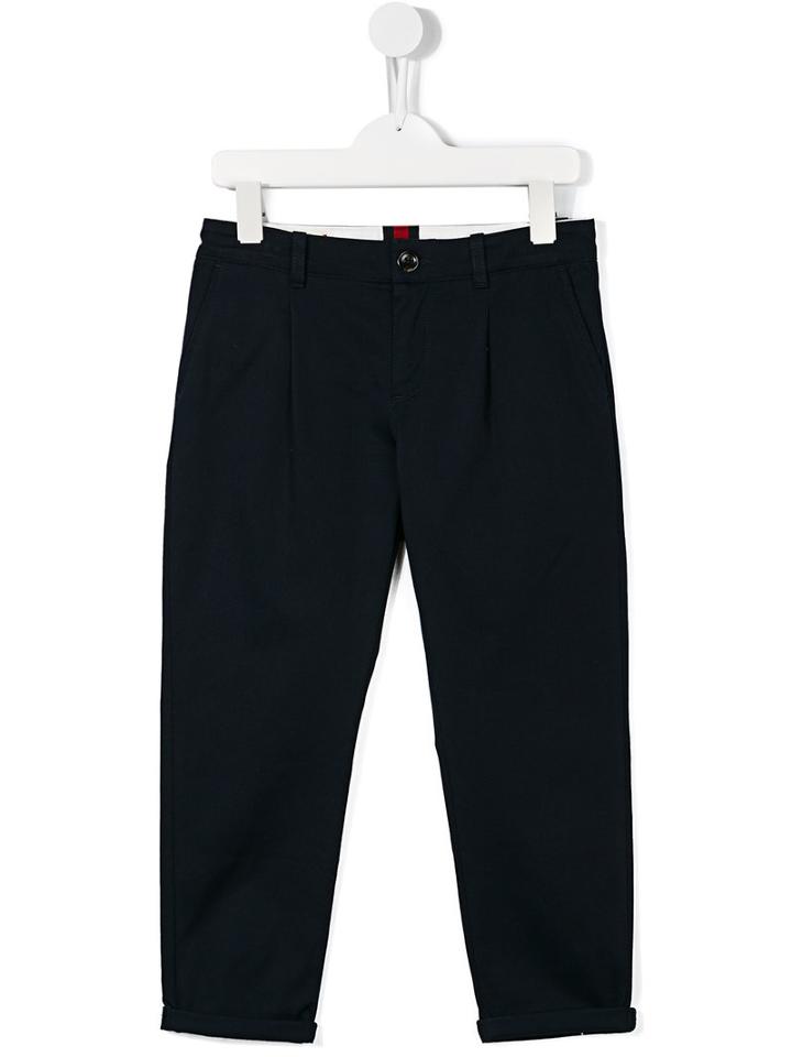 Gucci Kids Classic Chino Trousers, Toddler Boy's, Size: 4 Yrs, Blue