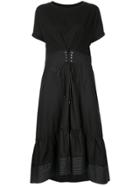 3.1 Phillip Lim Corset-waist Flared Dress - Black