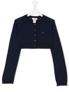 Twin-set Kids Cropped Crystal Cardigan - Blue