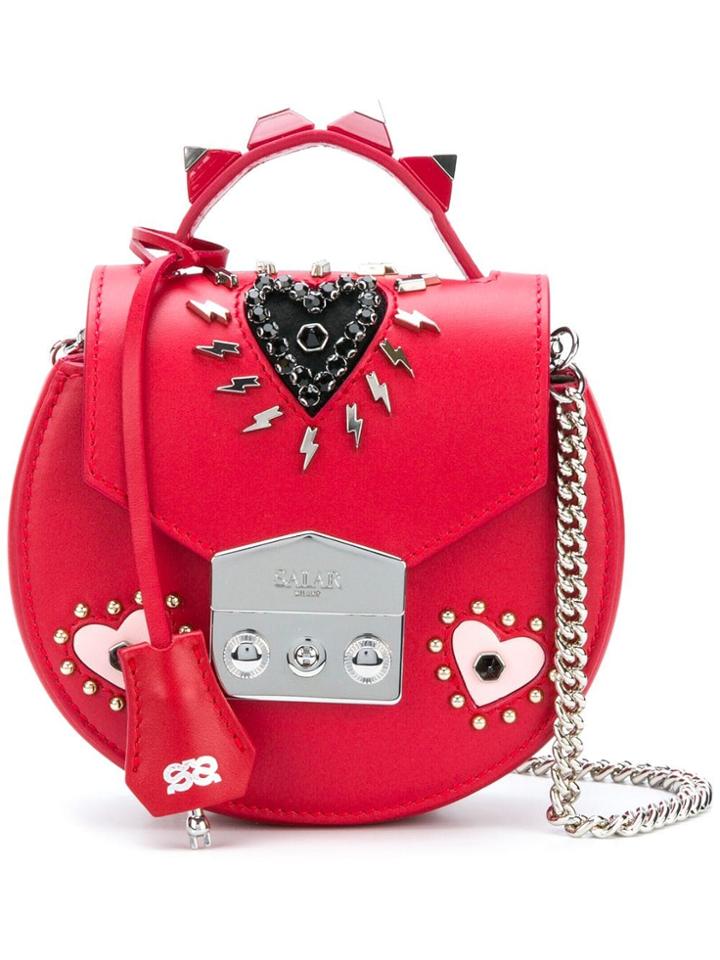 Salar Carol Thunder Heart Shoulder Bag - Red