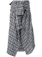 Faith Connexion Tie Sleeve Midi Skirt - Black