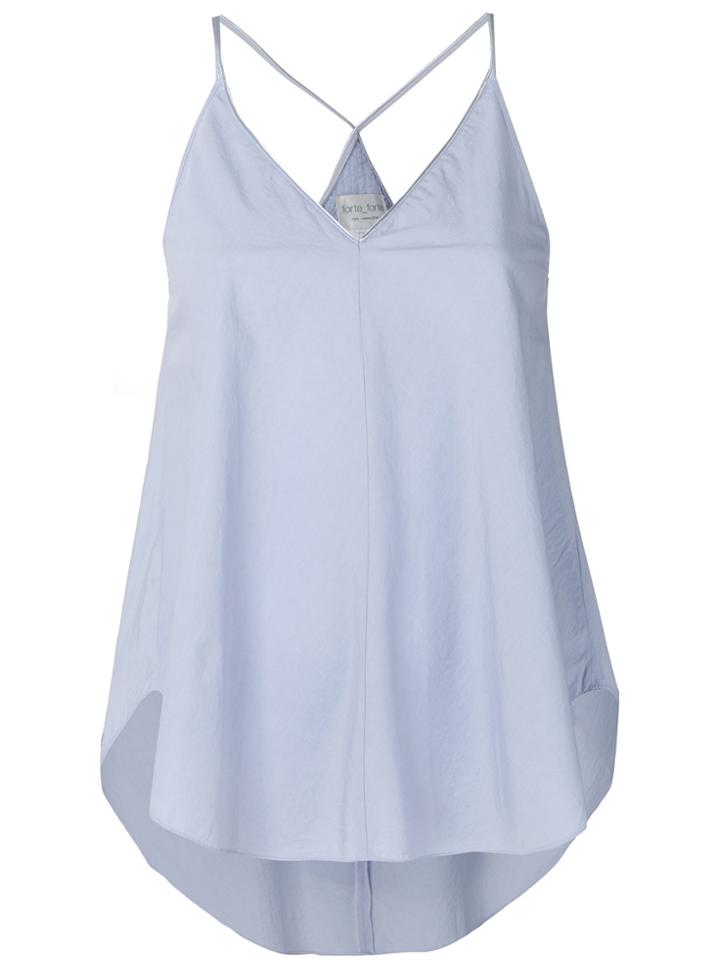 Forte Forte Curved-hem Oversized Camisole - Pink & Purple
