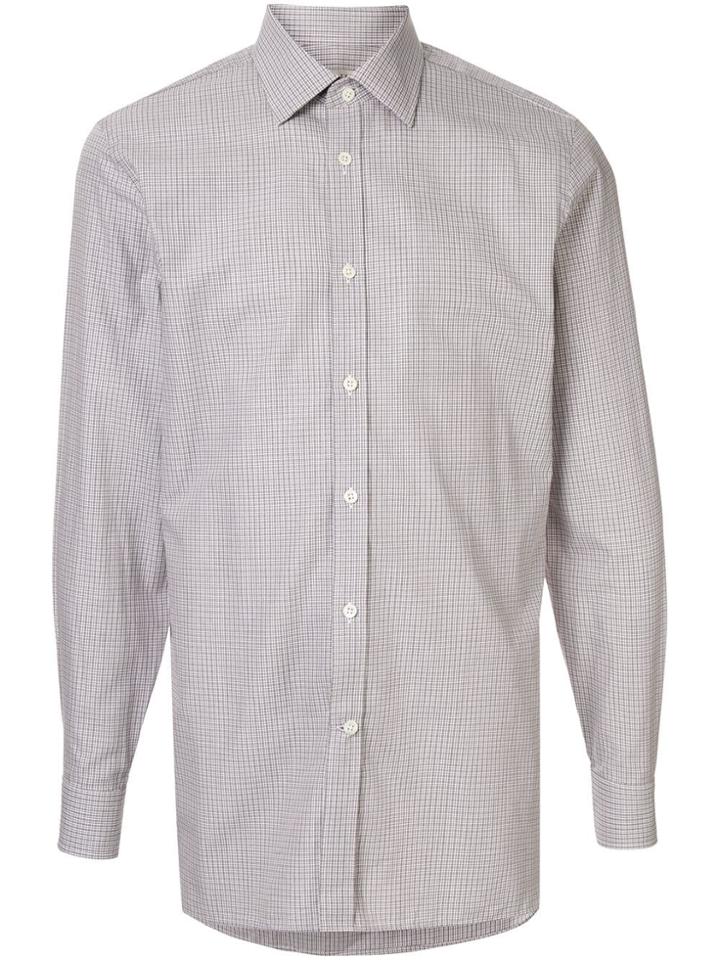 Gieves & Hawkes Check Pattern Shirt - Brown
