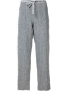 Dosa Straight Trousers, Women's, Size: 2, Grey, Linen/flax