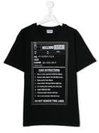 Moschino Kids Care Label T-shirt - Black