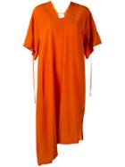 Christian Wijnants - Crepe Asymmetric Dress - Women - Silk Crepe - 38, Women's, Yellow/orange, Silk Crepe