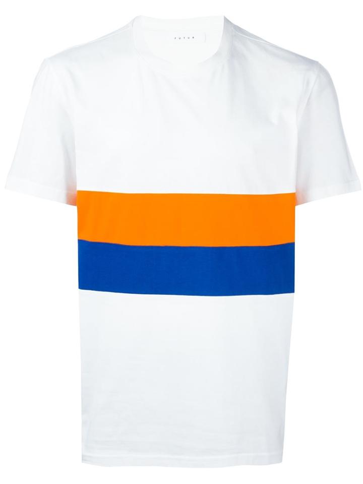 Futur Contrast Stripe T-shirt, Men's, Size: Xl, White, Cotton