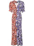 Rixo Mesh Duo-print Dress - Multicolour