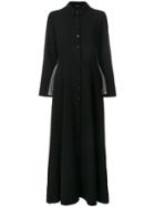 Elaidi Maxi Shirt Dress With Glitter Gilet Style Back - Black