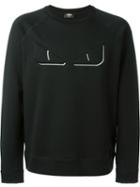 Fendi 3d Bag Bugs Sweatshirt, Men's, Size: 48, Black, Cotton