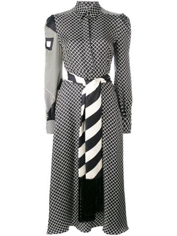Hillier Bartley Multi-print Shirt Dress, Women's, Size: 8, Black, Silk