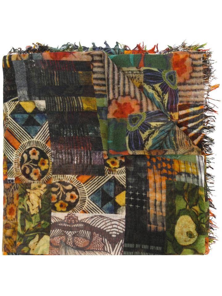 Faliero Sarti Patchwork Scarf - Brown