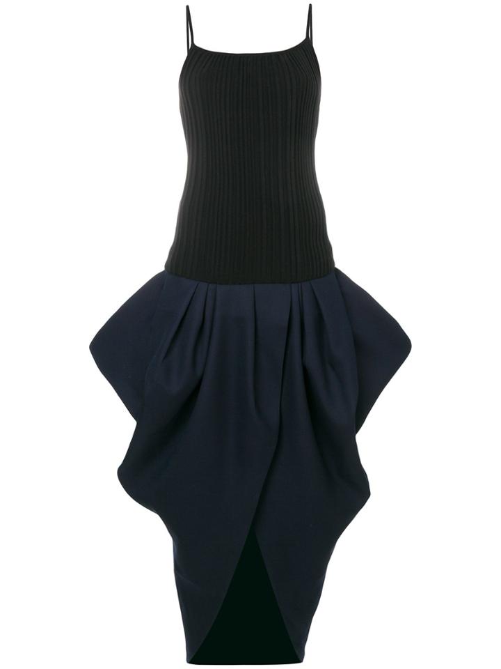 Jacquemus Gathered Skirt Slit Dress - Blue