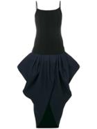 Jacquemus Gathered Skirt Slit Dress - Blue