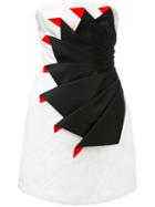 Capucci - Strapless Folded Cocktail Dress - Women - Silk/cotton/polyester/spandex/elastane - 38, White, Silk/cotton/polyester/spandex/elastane