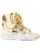 Maison Margiela High-top Retro Fit Sneakers - Gold