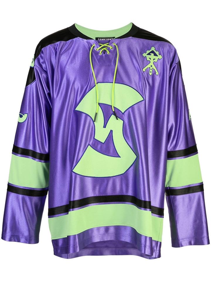 Sankuanz Oversized Hockey Sweatshirt - Purple