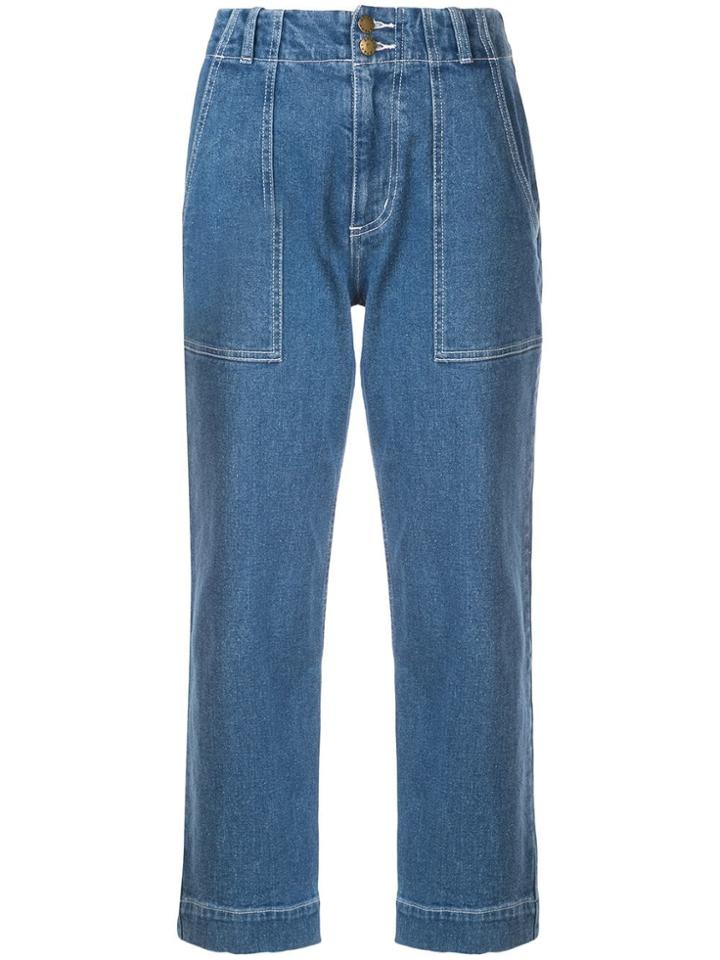Apiece Apart Cropped Jeans - Blue