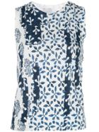 Oscar De La Renta Multi-print Knitted Tank Top - White