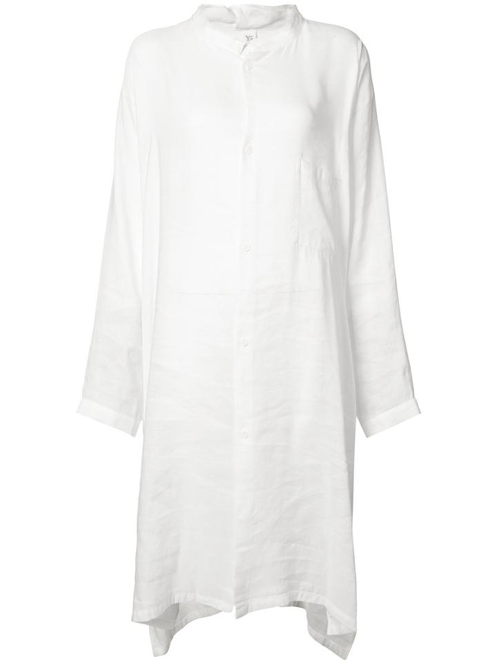 Y's - Oversize Shirt Dress - Women - Linen/flax/tencel - 1, White, Linen/flax/tencel