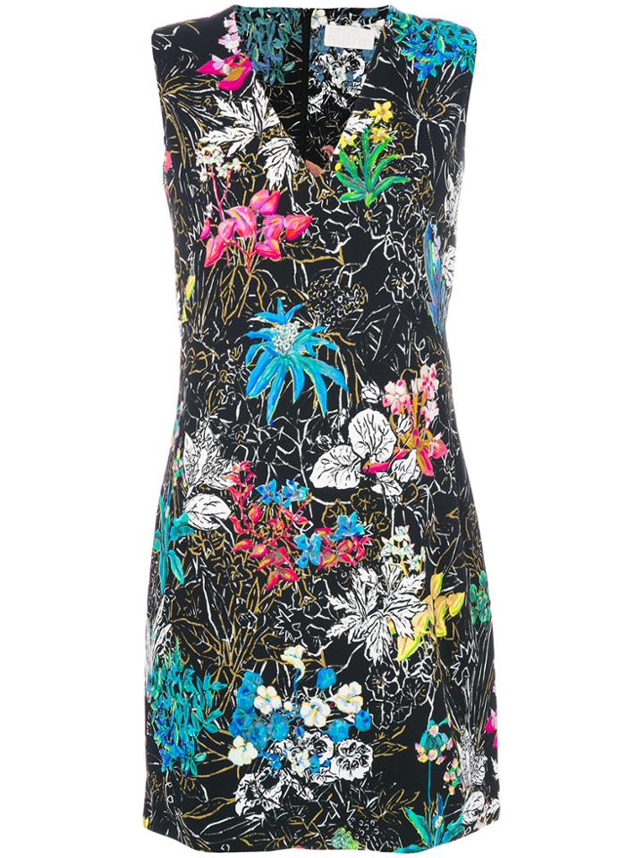 Peter Pilotto Floral Print Mini Dress - Black