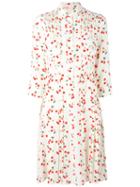 Chinti And Parker - Cherry Pleated Shirt Dress - Women - Silk/elastodiene - 8, Nude/neutrals, Silk/elastodiene