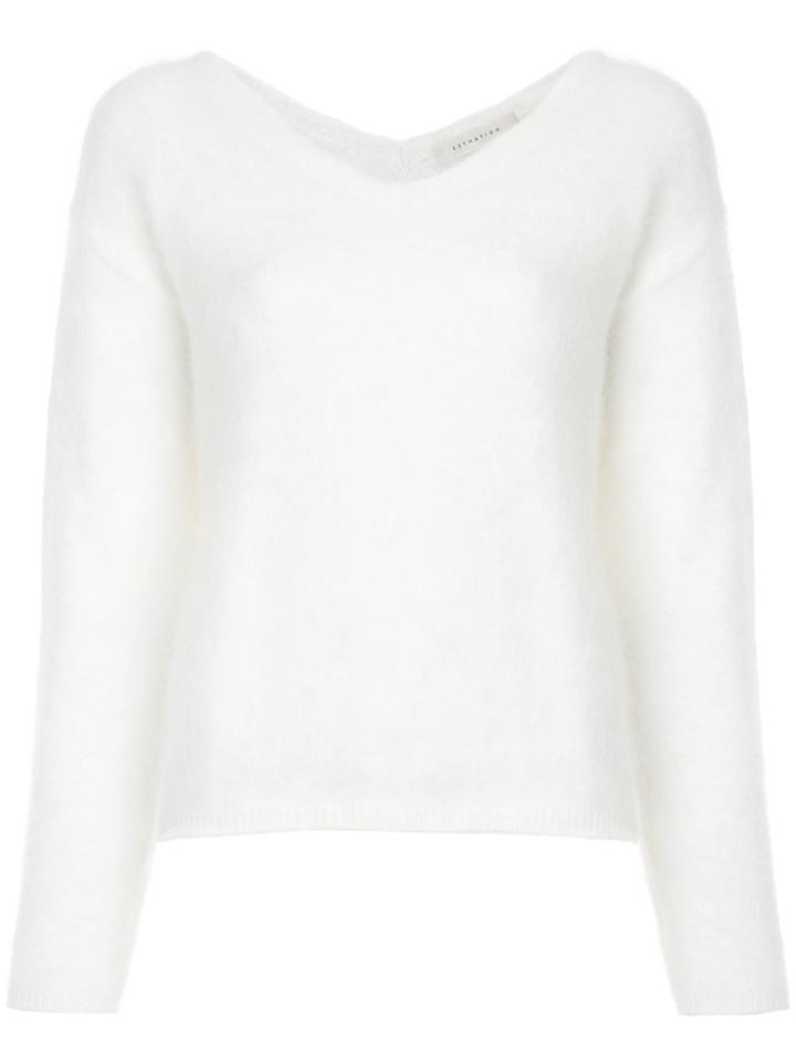 Estnation V-neck Jumper - White