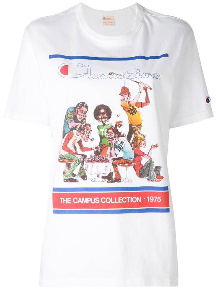 Champion - Campus Collection T-shirt - Men - Cotton - L, White, Cotton