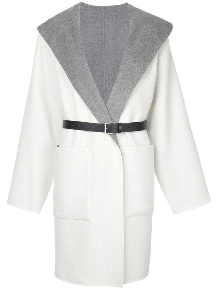 Jean Paul Knott Oversized Patch Pocket Coat - Grey