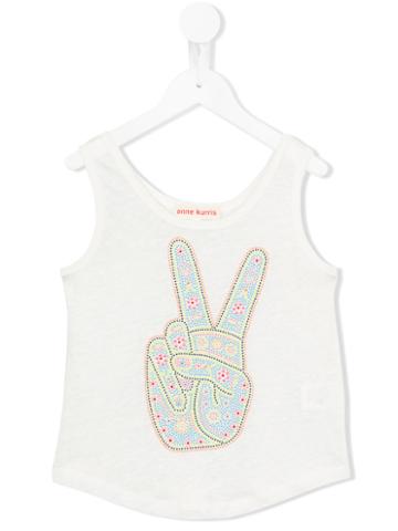 Anne Kurris Marcel Peace Tank, Girl's, Size: 12 Yrs, White