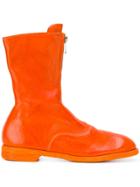Guidi Panelled Zipped Boots - Yellow & Orange