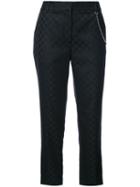 Alexander Wang - Checkered Trousers With Chain - Women - Wool - 8, Black, Wool